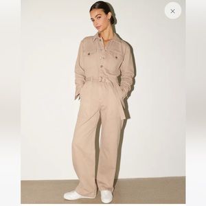 Abercrombie Long-Sleeve Denim Jumpsuit